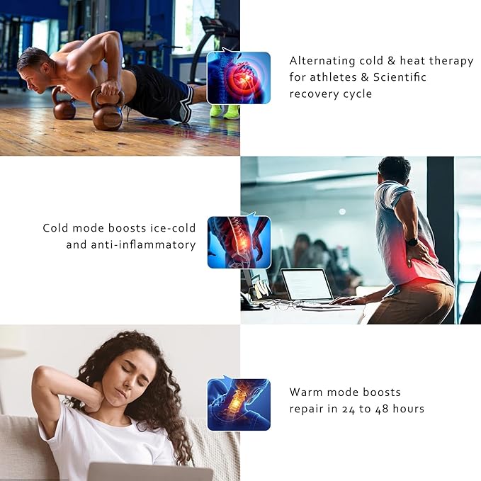 ideayard Stainless Steel Massage Roller Double Ball - Ice Therapy Muscle Pain Relief, Sore Muscles, and Tension Relief Cold & Hot Therapy Back, Shoulder, Leg, Calf Muscle Fascia Release Tool