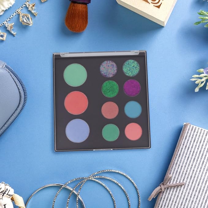 AJLTPA Magnetic Makeup Palette with Frosted Clear Top,