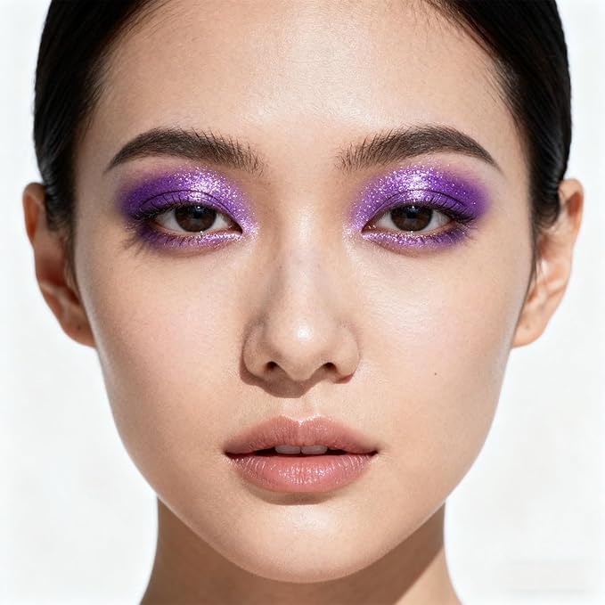 Purple Eyeshadow Blendable High Pigment Purple Eyeshadow Stick Long Lasting Waterproof purple Shimmer Cream eyeshadow (23#)