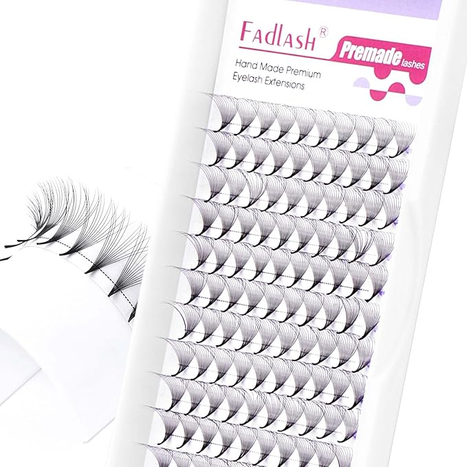 FADLASH Premade Lash Fans D Curl Premade Fans Eyelash Extensions 12D 0.07 Volume Lash Fans Premade Handmade Premade Lash Extensions Fans (12D-0.07D-12mm)