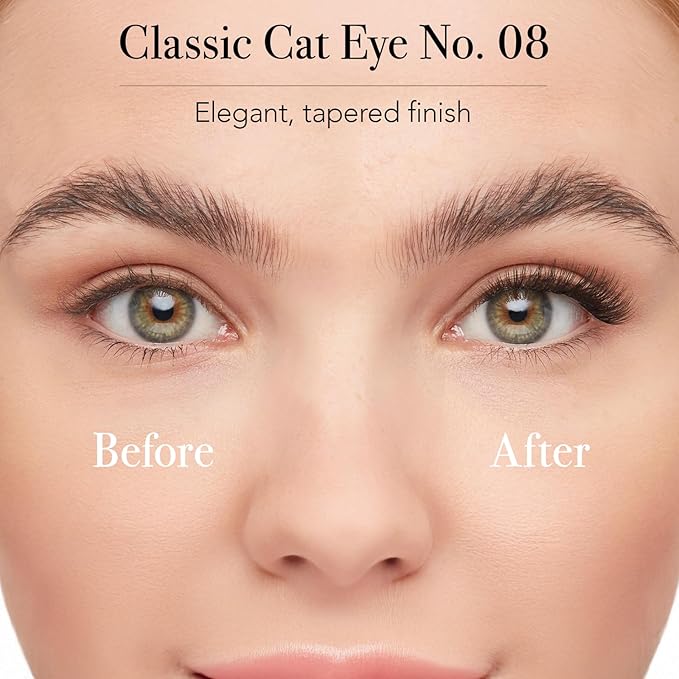 Pro Lash SoftWear Professionally Styled Lash Clusters - Seamless, Lightweight Lashes - 7-Day Cluster Eyelash Extensions - Waterproof Lashes Clusters - 3 Sets - Classic Cat Eye No. 08 Black