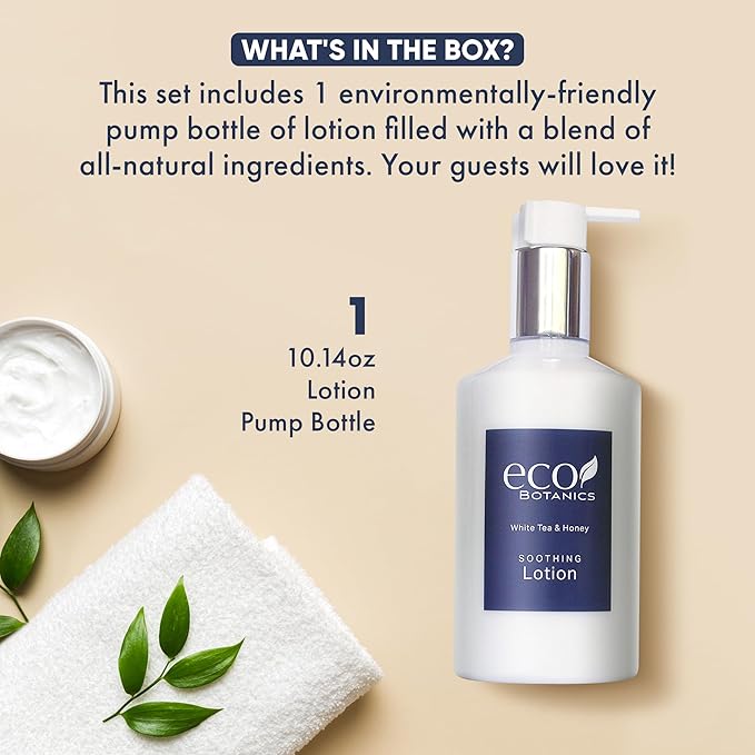 Terra Pure | Eco Botanics Lotion, Retail Size Hotel Amenities, 10.14 oz. (Single)