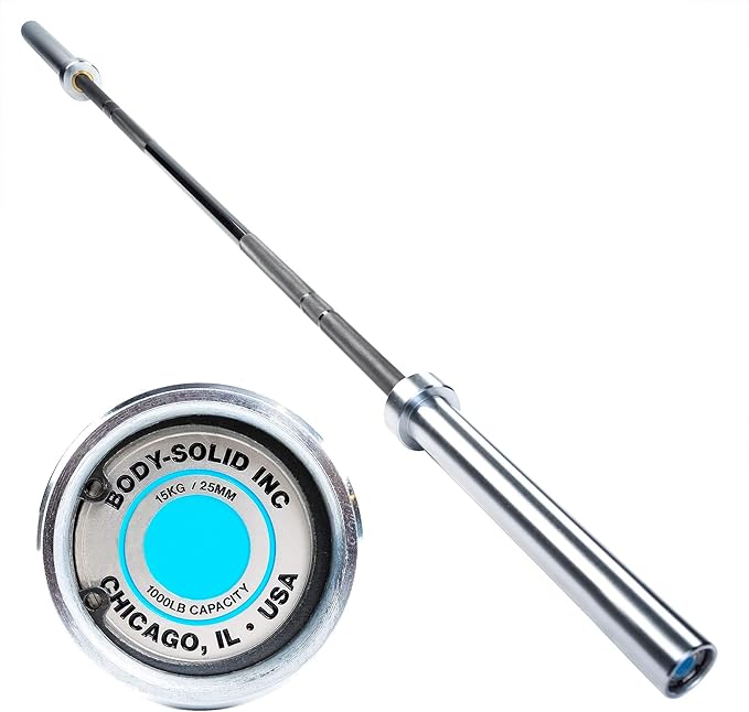 Body-Solid (OB79EXT) Women's Extreme Olympic Bar – 6.6ft 33lb Barbell 1000lbs Weights