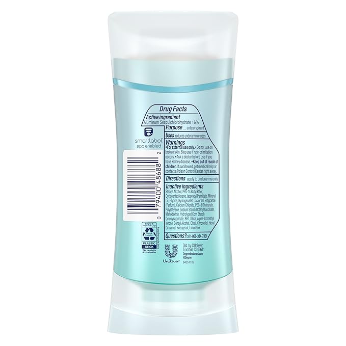 Degree Advanced Protection Antiperspirant Deodorant Vanilla & Jasmine for 72-Hour Sweat & Odor Control for Women, with Body Heat Activated Technology, 2.6 oz (Pack of 2)