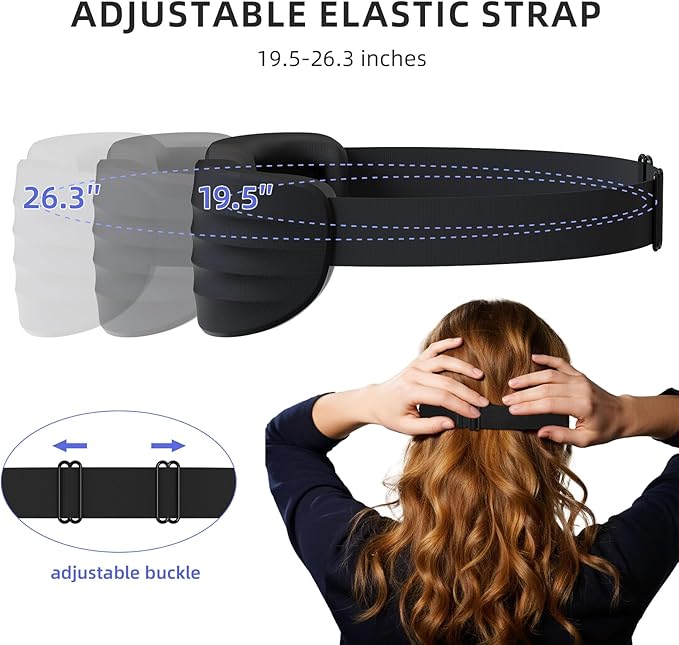 Fismool 100% Blackout Sleep Eye Mask for Women Men, Zero Pressure Sleeping Mask - Sleeping Mask and Eyelash Friendly Night Blindfold, Adjustable Ultra Soft Comfortable for Dry Eye Mask (Gray)