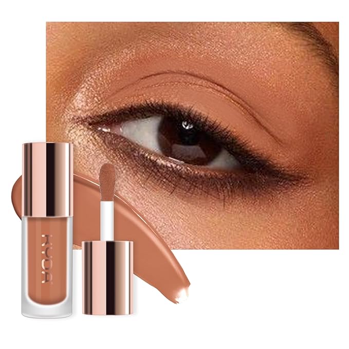 KYDA Liquid Matte Eyeshadow, Warm Brown Umber Eyeshadow, Long-wearing Crease-Resistant Velvet Eyes Tint, Smooth Cream-to-Powder Texture, High Pigmented Eye Shadow Makeup