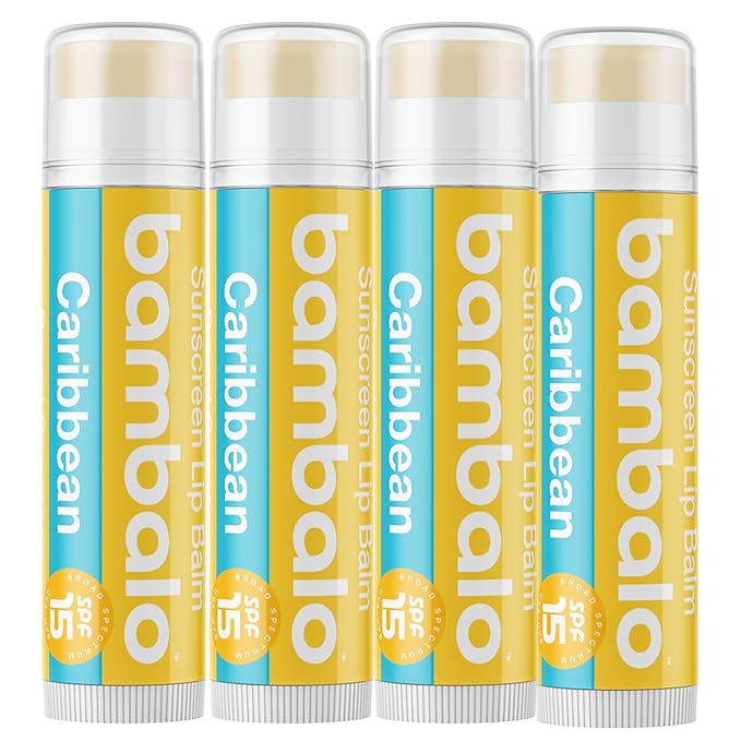 4-Pack Caribbean SPF 15 Lip Balm Moisturizing,