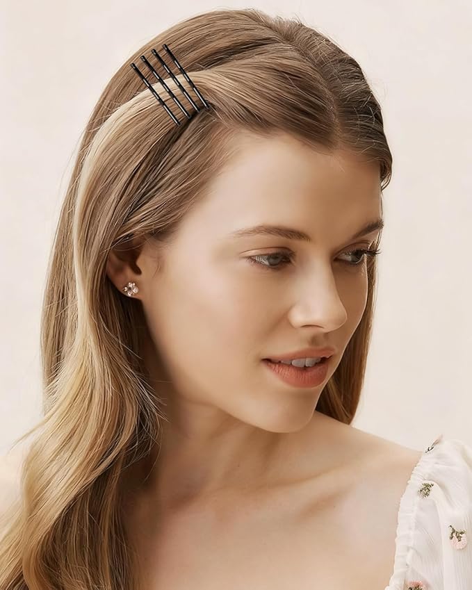 MAORULU Hair Bobby Pins with Cute Case, 250 CT Bob Pins for Buns, Premium Hair Pins for Kids, Girls and Women, Great for All Hair Types (Variety Pack Black)