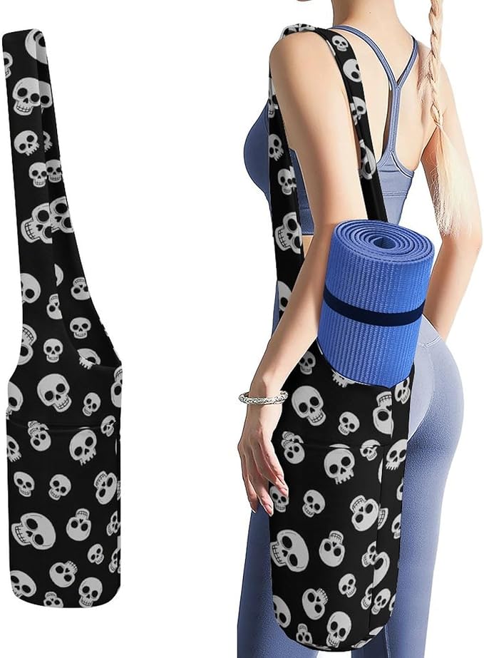 Yoga Mat Bag for Women, Stylish Yoga Mat Tote Sling Carrier Bag, Long Strap Exercise Mats Totes Sport Storage Bag