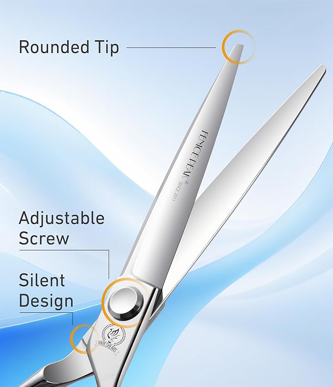 Fenice Peak 6 Inch 29 Teeth Professional Hair Thinning Scissors, VG10 Japanese Steel Texturizing & Blending Shears for Barbers, Salon Stylists & Home Use, CNC Precision Sharpened