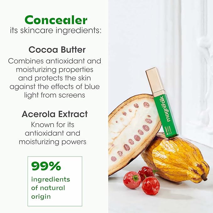 Magnifaik On The Ball! - Concealer with Natural Ingredient - Under Eye Concealer Hides Redness and Imperfections - Vegan Make Up - 25BR - 0.21 oz