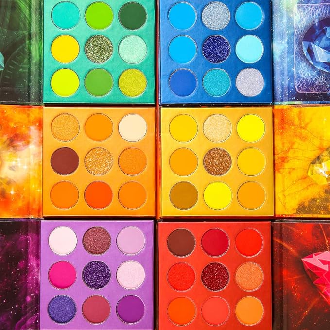 docolor Eyeshadow Palette 54Colors Gemstone Eye Shadow Palette Highly Pigmented Mattes Glitter Shimmers Smokey Cream Powder Blendable Long Lasting Waterproof Colorful Professional Makeup Palette