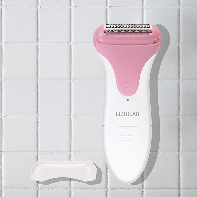 Electric Razors for Women & Bikini Trimmer for Sensitive Skin - Painless Body Hair Removal for Legs,Underarms,Pubic Hair,Hypoallergenic Cordless Foil Shaver Travel Ready Wet/Dry,ROSE/IU7H