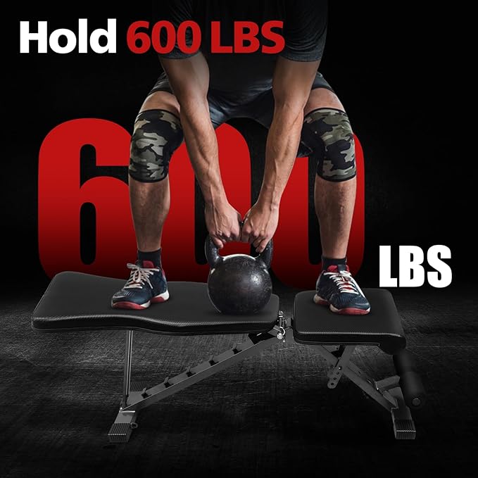 Adjustable & Foldable Weight Bench Press 600LBS Strength