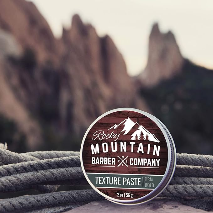 Rocky Mountain Barber Company Hair Paste for Men - Hair Styling Paste with Pliable Light-Firm Hold for All Hair Styles, Shine-Free Matte Finish - Easy to Wash Out, 2 oz