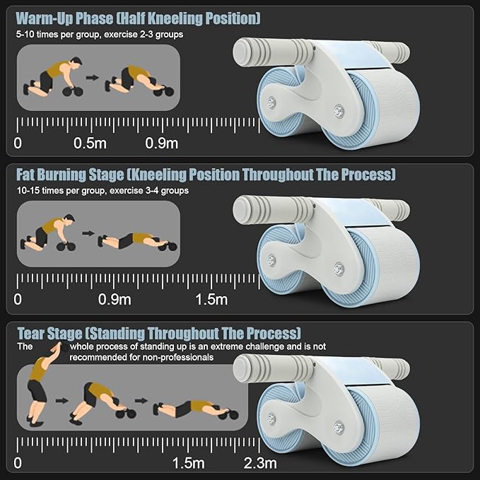 Abdomina Roller Workout Exerciser Equipment