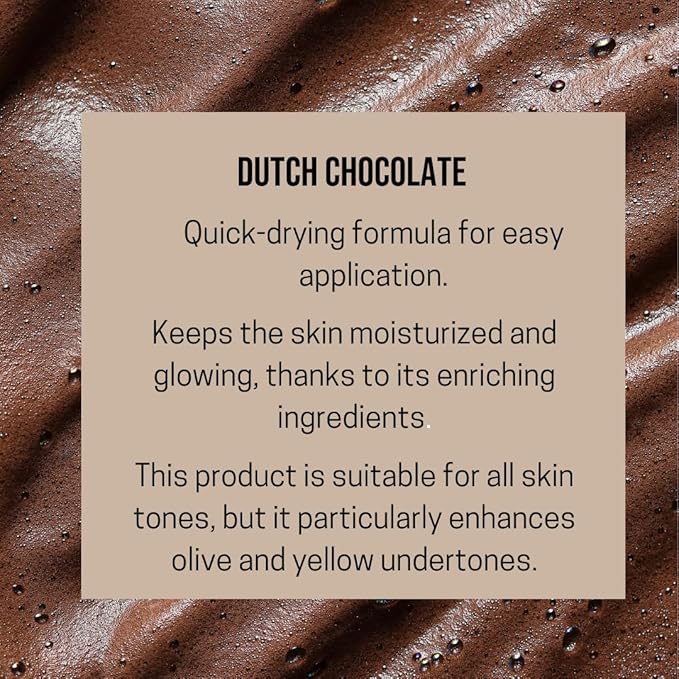 Bronze Cactus Dutch Chocolate Deluxe Self Tanner Mousse – | Violet Base to Neutralize Orange Undertones | Natural Rich Brown Tan | Vegan & Cruelty-Free | Fast Dry | Hydrating with Hyaluronic Acid