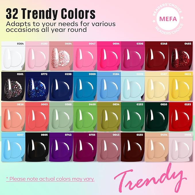 Mefa 54 pcs gel nail