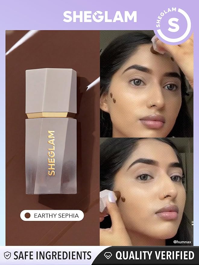 SHEGLAM Sun Sculpt Cool Toned Liquid Contour Stick Long Lasting Cream Bronzer Makeup - Earthy Sepia