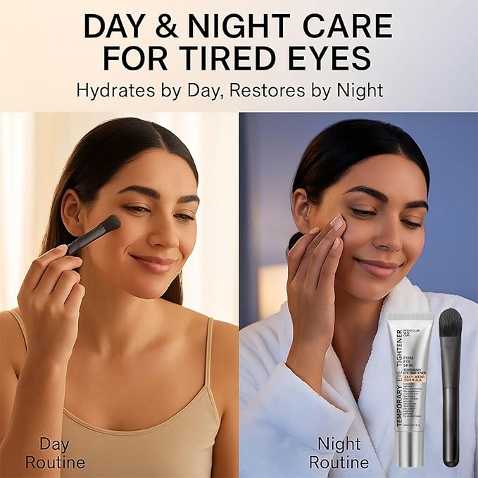 NGTPKY Perfection Eye Tightener Cream 2PCS with 2 Brushes – Instant Firming Lotion for Puffiness, Fine Lines & Wrinkles, Lightweight Easy-Wear Formula, Gentle Skin Care for All Skin Types