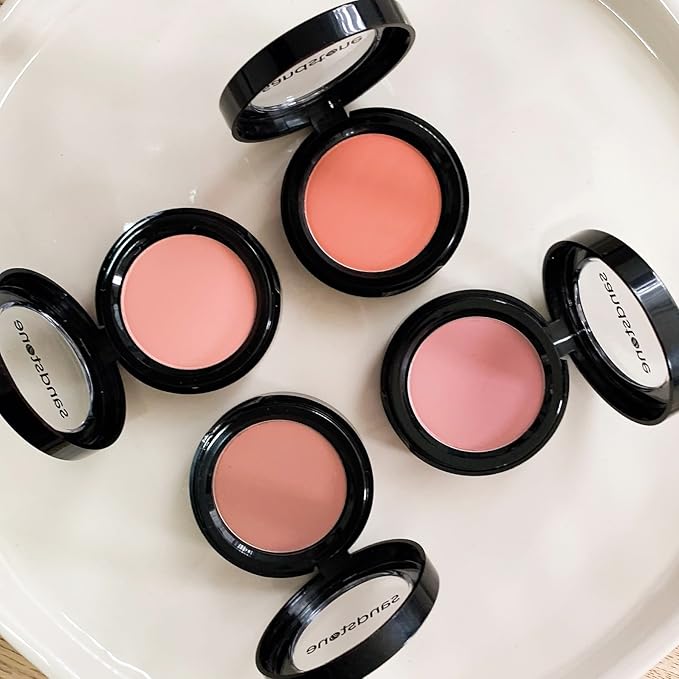 Sandstone Scandinavia Hypoallergenic Pressed Powder Blush – Smooth & Blendable – Lightweight, Long-Lasting – Vegan – Nude Brown