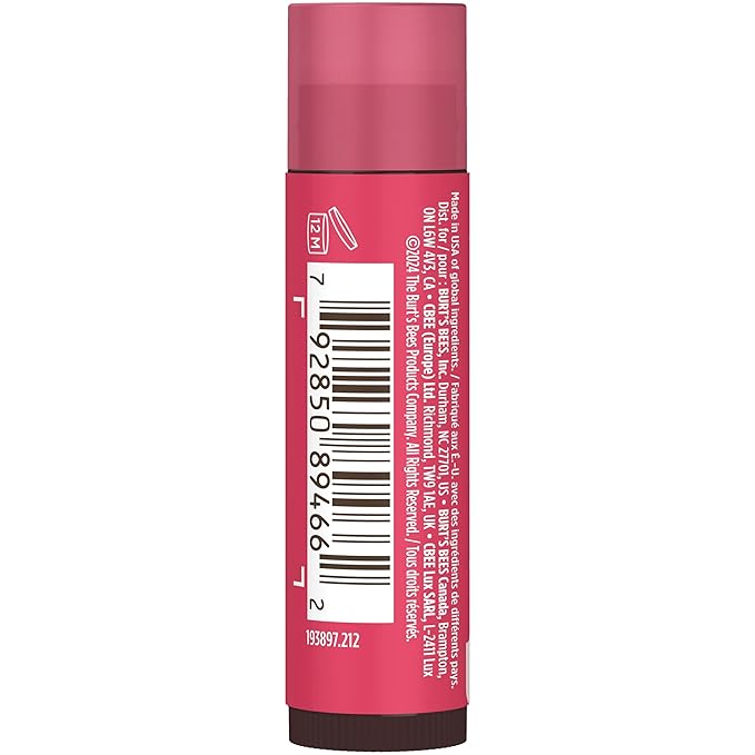 Burt's Bees Lip Tint Balm with Long Lasting 2 in 1 Duo Tinted Balm Formula, Color Infused with Deeply Hydrating Shea Butter for a Natural Looking Buildable Finish, Petal Rose (2-Pack)