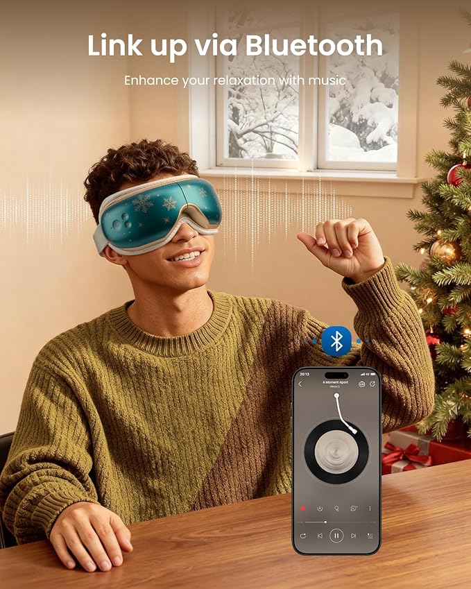 RENPHO Eye Massager with Heat, Valentines Day Gifts for Her Him Birthday Gifts for Women Mom, FSA Eligible HSA Eye Mask for Migraine,Sleep Mask for Dry Eyes Relax, Reduce Strain for Men Dad Eyeris 1