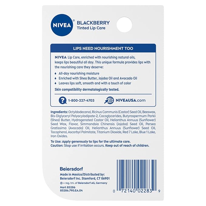 Nivea Lip Balm Hydrating, 0.17 Oz, Balms