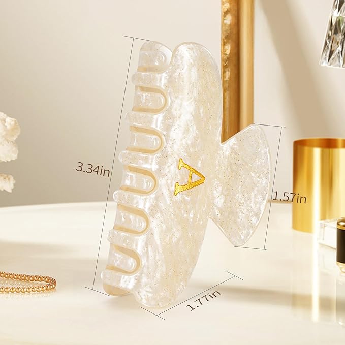 Personalized Birthday Gifts for Daughter,Initial Cute Hair Clips Hair Claws for Women Friends Female Friendship Girlfriend Wife Gifts Idea - Gold,O