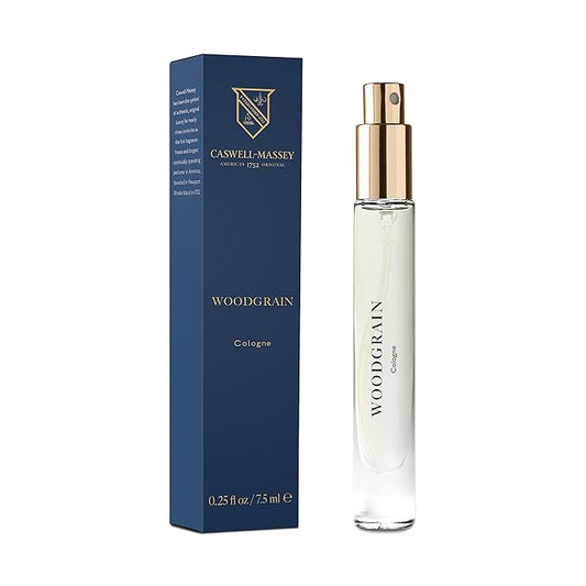 Caswell-Massey Woodgrain Sandalwood Cologne Discovery, Rich & Warm Santalum Album with Cedar and Hints of Bergamot & Citrusy Musk, Sample Size Vial, Cologne for Men, 0.25 Fl Oz