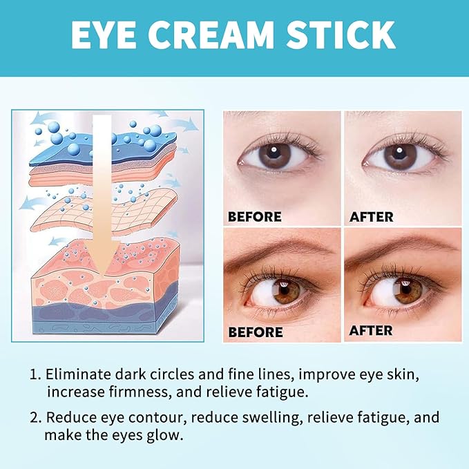 Wrinkles Under Eye Cream with Snail Mucin for Fine Lines Puffiness - Firming Serum Relieve Eye Fatigue for Women