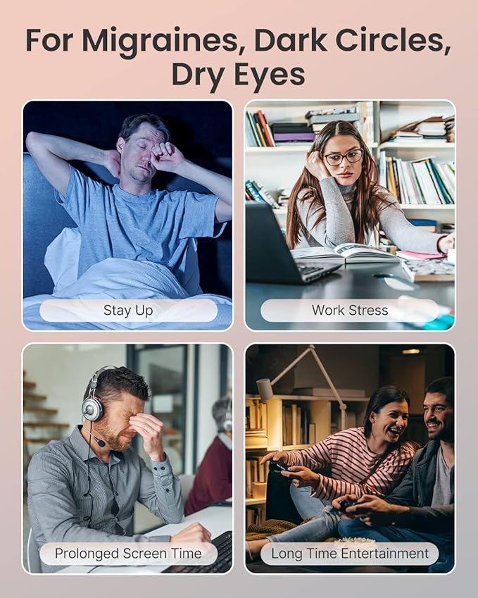 RENPHO Eyeris 1 Eye Massager with Heat, Birthday Valentines Day Gifts for Women Men Mom Dad Her Him, Eye Mask for Migraine, Smart Sleep Mask for Dry Eyes Relax, Reduce Strain