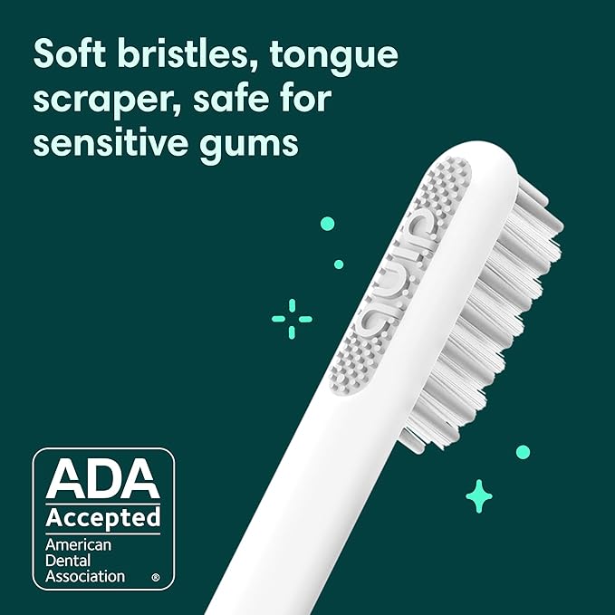 Quip Sonic Toothbrush for Adults with Timer - Includes Extra Brush Head and Travel Cover Mount - Electric, Soft Bristle Refill Head, Metal Handle, 3 Month Battery Life - Travel Toothbrush - Copper