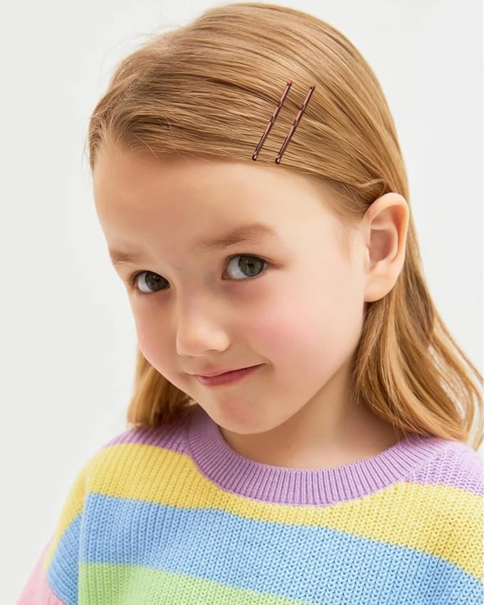 MAORULU Hair Bobby Pins with Cute Case, 250 CT Bobby Pins for Buns, Premium Hair Pins for Kids, Girls and Women, Great for All Hair Types (Variety Pack Brown)