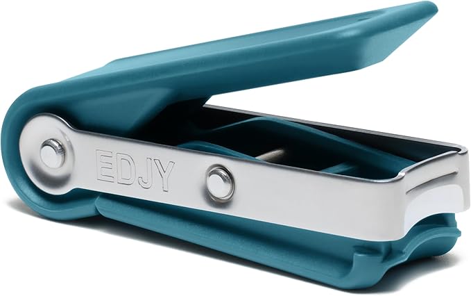 EDJY Fingernail Cutter - Precision Stainless Steel Nail Cutter for Fingernails | Sharp Blade, Ergonomic Design, Durable & Rust-Resistant | Ideal for Men and Women | EDJY Blue
