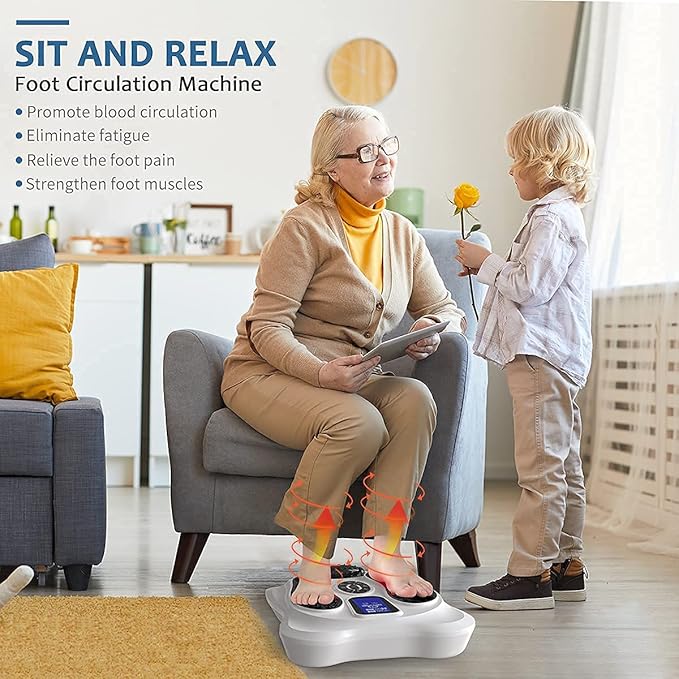 Creliver EMS & TENS Foot Nerve Muscle Massager, Electric Foot Stimulator Improves Circulation, Feet Legs Circulation Machine Relieves Body Pains, Neuropathy (FSA or HSA Eligible)