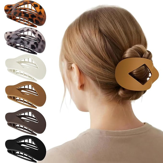 French Hair Clips,Flat Hair Clips for Women,No-Slip Claw clips for Thick & Thin Hair,Strong Hold Styling Barrettes Accessories (Style 2)