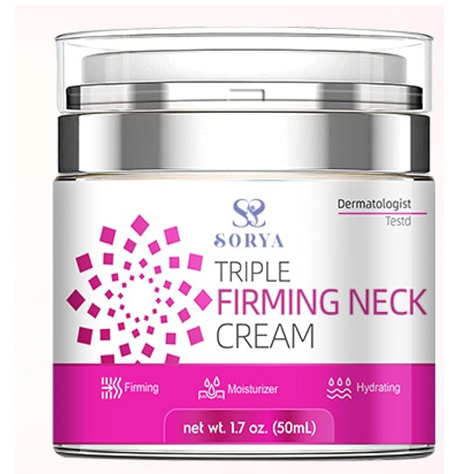 Neck Firming Cream - Natural Anti-Aging Facial Moisturizer with Retinol Collagen & Hyaluronic Acid - Day & Night Anti-Wrinkle Cream - Firming, Hydrating Face Cream