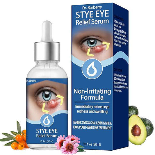 Stye Eye Drops, Stye Eye Treatment, Eye Stye Relief Serum, Non-Irritating Formula with Hippophae Rhamnoides Fruit Oil & Avo-cado Oil, Target Chalazions & Blepharitis (1 Fl. OZ)