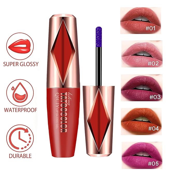 2Pcs Peel Off Lip Stain, Long Lasting Lip Stain Peel Off Masque, Waterproof and Transfer Proof Nude Lip Tint, Peelable Tattoo Lip Gloss Liner, Formula for Elegant Finish Makeup Lip-Tint Set (#1)