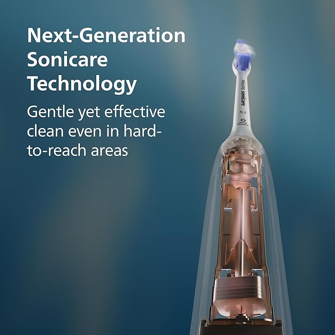 Philips Sonicare 5900 Series Electric Toothbrush - Next-Generation Sonicare Technology, Pressure Sensor, 6 Brushing Settings, SmarTimer, BrushPacer, 21-Day Runtime, White, Model HX7130/02