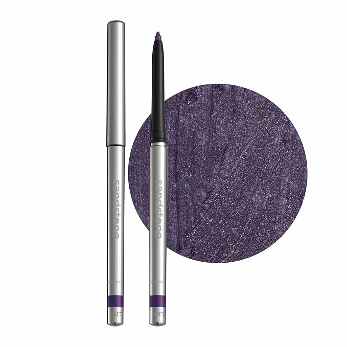 Sandstone Scandinavia Hypoallergenic Waterproof Eyeliner - Fragrance Free Metallic Purple Eye liner - Vegan and Cruelty Free Eye Pencil - Eyeliner Pencil for Sensitive Eyes (Purple Space)