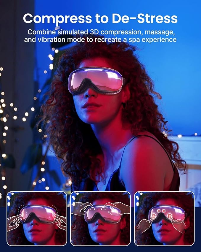 RENPHO Eye Massager with Heat, Valentines Day Gifts for Her Him Birthday Gifts for Women Mom Eye Mask for Migraine,Sleep Mask for Dry Eyes Relax, Reduce Strain for Her Him Women Mom Men Dad Eyeris 1