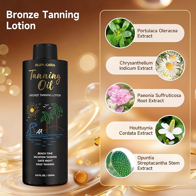 Rupuqira Spray Tan Solution 8.5 fl.oz. - Bronze Self Tanning Lotion- Professional Sunless Tanning Formula for Deep Natural Bronze Glow, Streak-Free, Fast-Drying, Long-Lasting Color