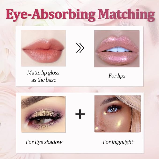 Metallic Lipsticks for Women, Glossy Lipstick Long Lasting Glossy