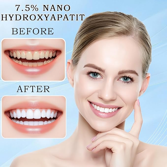 Hydroxyapatite Toothpaste - Fluoride-Free Nano Hydroxyapatite Toothpaste 7.5 | Enamel Repair | Breath Freshening | Mild Mint | Appropriate for Sensitive Teeth 4.23oz (2)