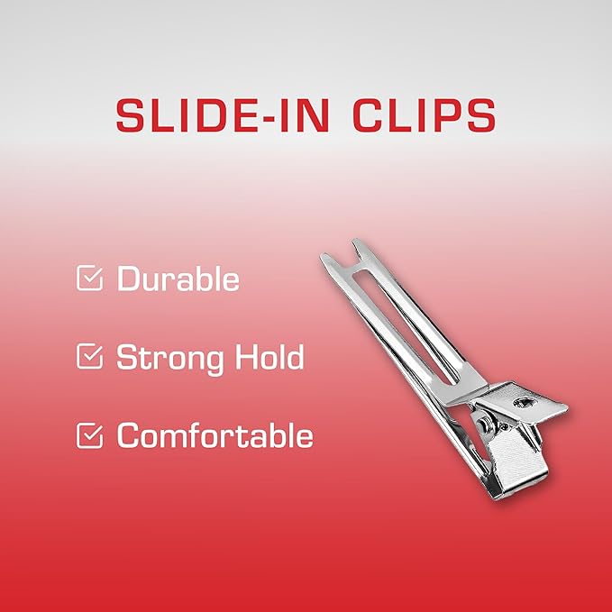 RED by Kiss 80pcs 1.75" Slide-In Hair Clips, Durable Metal Curl Setting Clips for Hairdressing, Sectioning & Retwisting, Rust-Free Hair Pins for Dreads, Dreadlocks, & Twist Styles