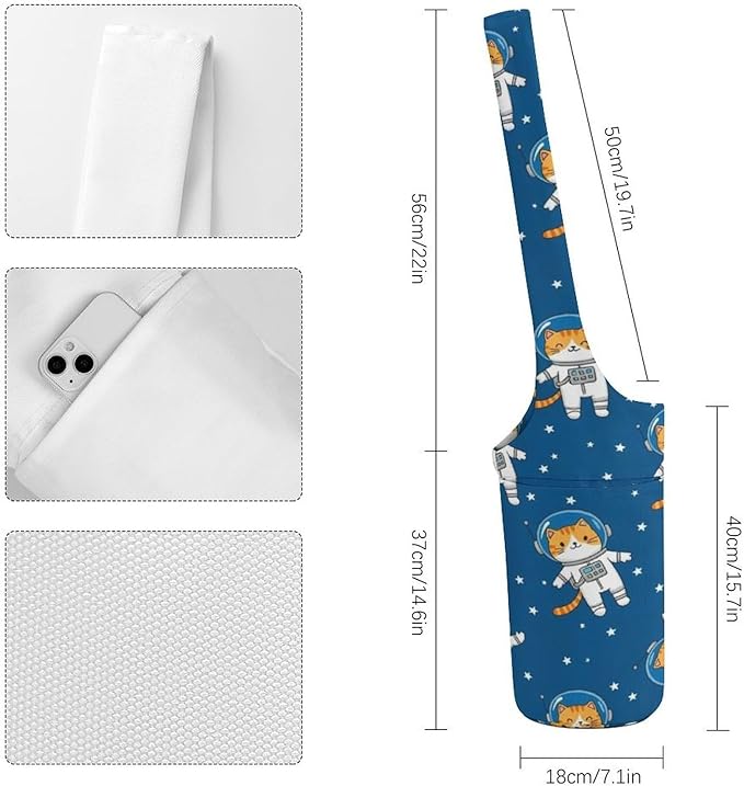 Stylish Yoga Mat Bag for Women Exercise Mat Holder with Shoulder Strap Yoga Mats Totes Sports Storage Bag