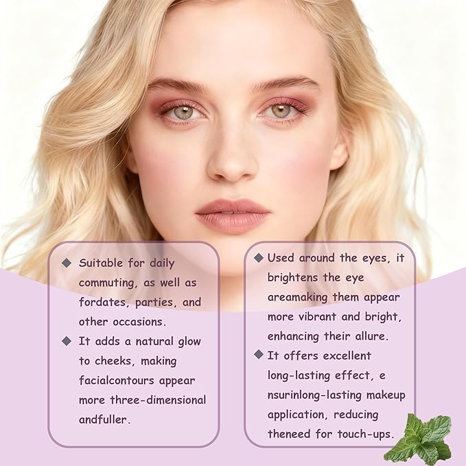 Eye & Cheek Palette，Glow Wardrobe Palette，Highlighting Eye & Cheek Palette，Eyeshadow and Highlighter Makeup，Makeup Palettes Contour Kit，Rich Glow Shades for Eyeshadow & Cheek Highlight
