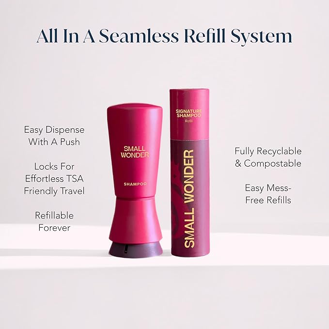SMALL WONDER® Signature Powder Shampoo Refill | 2.4oz (50–80 Washes) | Sulfate-Free, Paraben-Free, Color-Safe | Eco-Friendly, Travel & Refillable Formula